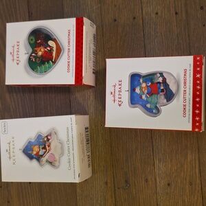 Hallmark Keepsake :Cookie Cutter Ornaments/ 2012 -2013- 2016. Set Of 3